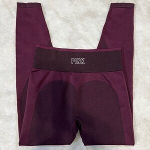 PINK Victoria’s Secret Seamless Workout Leggings High Waist Full Length Purple M